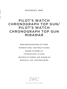 Manual IWC 3880 Pilot Chronograph Relógio de pulso