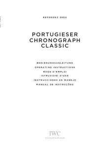 Bedienungsanleitung IWC 3904 Portuguese Chronograph Classic Armbanduhr