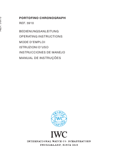 Manual IWC 3910 Portofino Chronograph Relógio de pulso