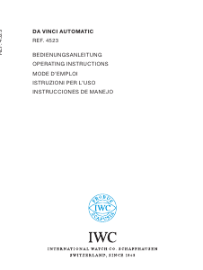 Manual de uso IWC 4523 Da Vinci Automatic Reloj de pulsera