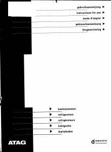 Bedienungsanleitung ATAG KK853C Kühlschrank