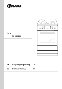 Bruksanvisning Gram CC 156550 Komfyr