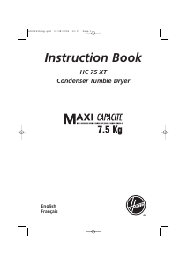 Mode d’emploi Hoover HC 75 XT-47 Sèche-linge