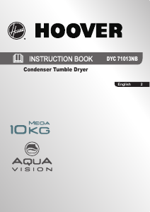 Manual Hoover DYC 71013NB-80 Dryer