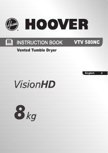 Manual Hoover VTV 580NC-80 Dryer