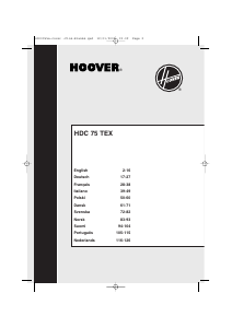 Brugsanvisning Hoover HDC 75 TEXFR Tørretumbler