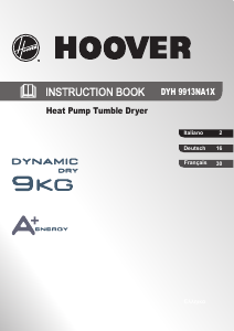 Manuale Hoover DYH 9913NA1X-88 Asciugatrice