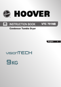 Manual Hoover VTC 791NB-80 Dryer