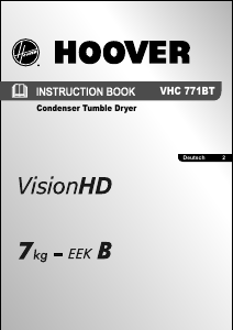 Bedienungsanleitung Hoover VHC 771BT-AUS Trockner