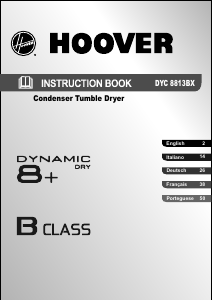 Manuale Hoover DYC 8813BX-84 Asciugatrice