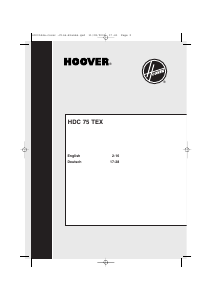 Handleiding Hoover HDC 75 TEXDE Wasdroger