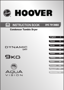 Käyttöohje Hoover DYC 7913NBX-S Kuivausrumpu