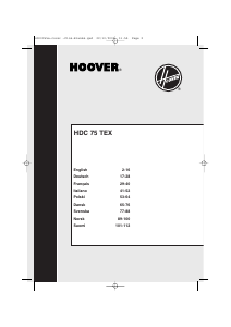 Manual Hoover HDC 75 TEXSY Dryer