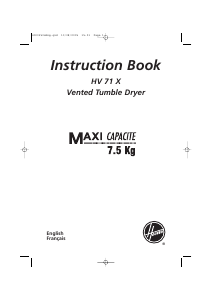 Mode d’emploi Hoover HV 71 X-47 Sèche-linge