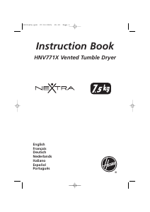 Manual Hoover HNV 771 X Máquina de secar roupa