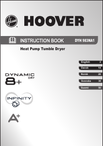 Käyttöohje Hoover DYH 983NA1-S Kuivausrumpu