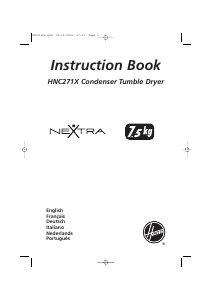 Manual Hoover HNC 271 XJ-SY Máquina de secar roupa