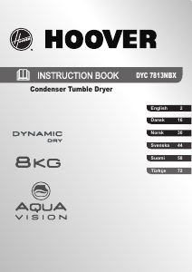 Bruksanvisning Hoover DYC 7813NBX-S Tørketrommel