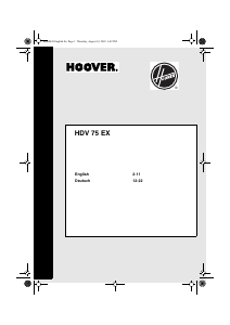 Bedienungsanleitung Hoover HDV 75 EX Trockner