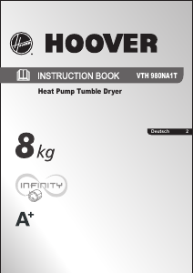 Bedienungsanleitung Hoover VTH 980NA1T-84 Trockner