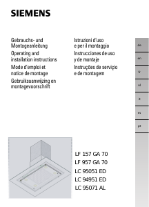 Manual Siemens LC95071 Cooker Hood