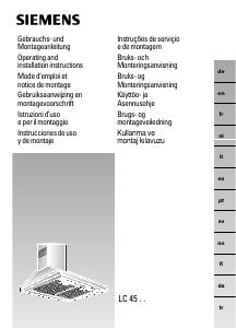 Käyttöohje Siemens LC45660 Liesituuletin