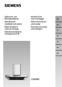 Manuale Siemens LC8A950 Cappa da cucina