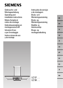 Bedienungsanleitung Siemens LC57970 Dunstabzugshaube