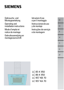 Manuale Siemens LC957KA70 Cappa da cucina