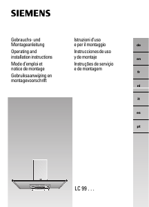 Manual de uso Siemens LC99970 Campana extractora