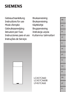 Kullanım kılavuzu Siemens LC457CA60 Davlumbaz