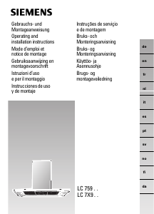 Brugsanvisning Siemens LC75955 Emhætte