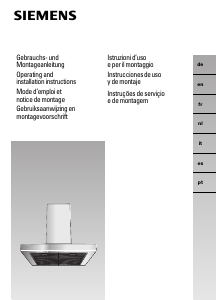 Manual de uso Siemens LC754BB20 Campana extractora