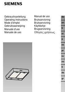 Käyttöohje Siemens LU29250 Liesituuletin