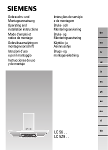 Käyttöohje Siemens LC5Z950 Liesituuletin