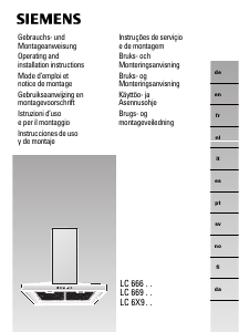 Handleiding Siemens LC66971 Afzuigkap