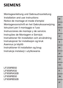 Bruksanvisning Siemens LF959RB50 Kjøkkenvifte