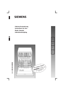 Manual Siemens SE55492 Dishwasher