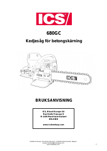 Bruksanvisning ICS 680GC Kedjesåg