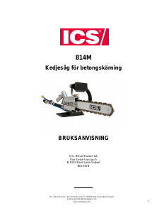 Bruksanvisning ICS 814M Kedjesåg