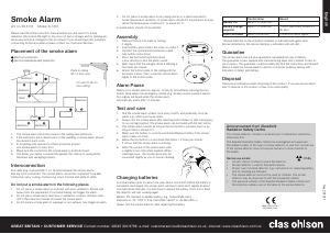 Manual Clas Ohlson D-1231 Smoke Detector