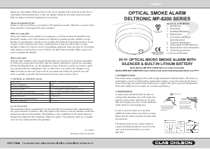 Manual Clas Ohlson MP-8221 Smoke Detector