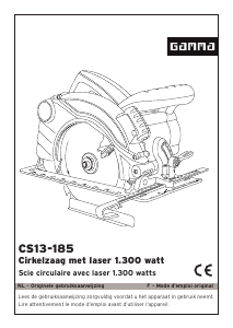 Handleiding Gamma CS13-185 Cirkelzaag