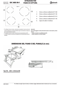 Manuale Bauknecht EK 3480 IN-1 Piano cottura