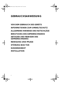 Bedienungsanleitung Bauknecht GKEA 345 Optima/1 Gefrierschrank