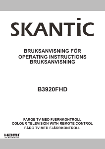 Manual Skantic B3920FHD LED Television