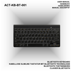 Mode d’emploi Maxxter ACT-KB-BT-001 Clavier