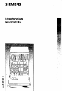 Bedienungsanleitung Siemens SE20890 Geschirrspüler