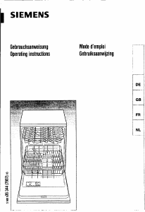 Bedienungsanleitung Siemens SE23230 Geschirrspüler