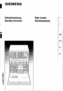 Bedienungsanleitung Siemens SE23231EU Geschirrspüler